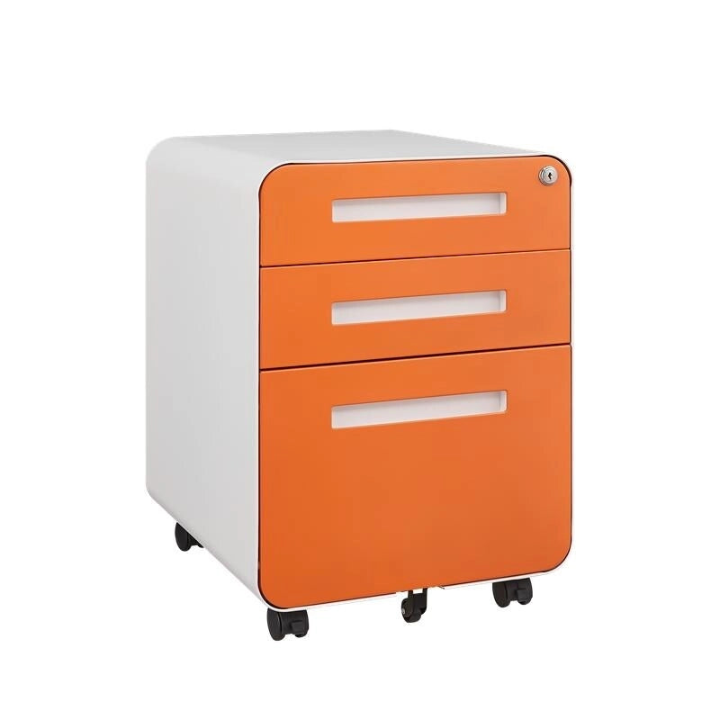 Metal 3 Drawer Mobile Filing Cabinet, legal/letter/A4 file Storage Cabinet