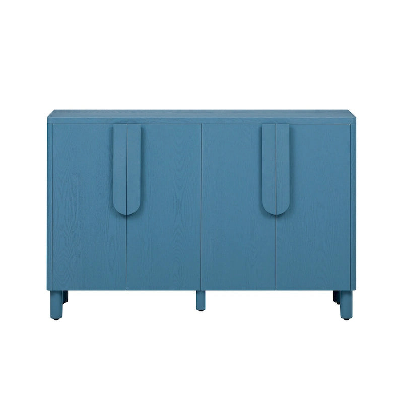 4-Door Buffet Cabinet Accent Cabinet with Adjustable Shelves, Wooden Sideboard Storage Cabinet for Dining Room Living Room