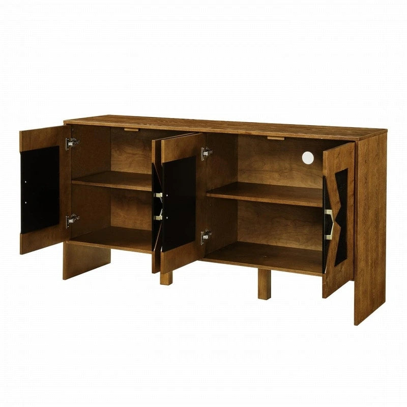 60 Mid Century Modern Sideboard Buffet Cabinet with Storage for Stylish Home Organization