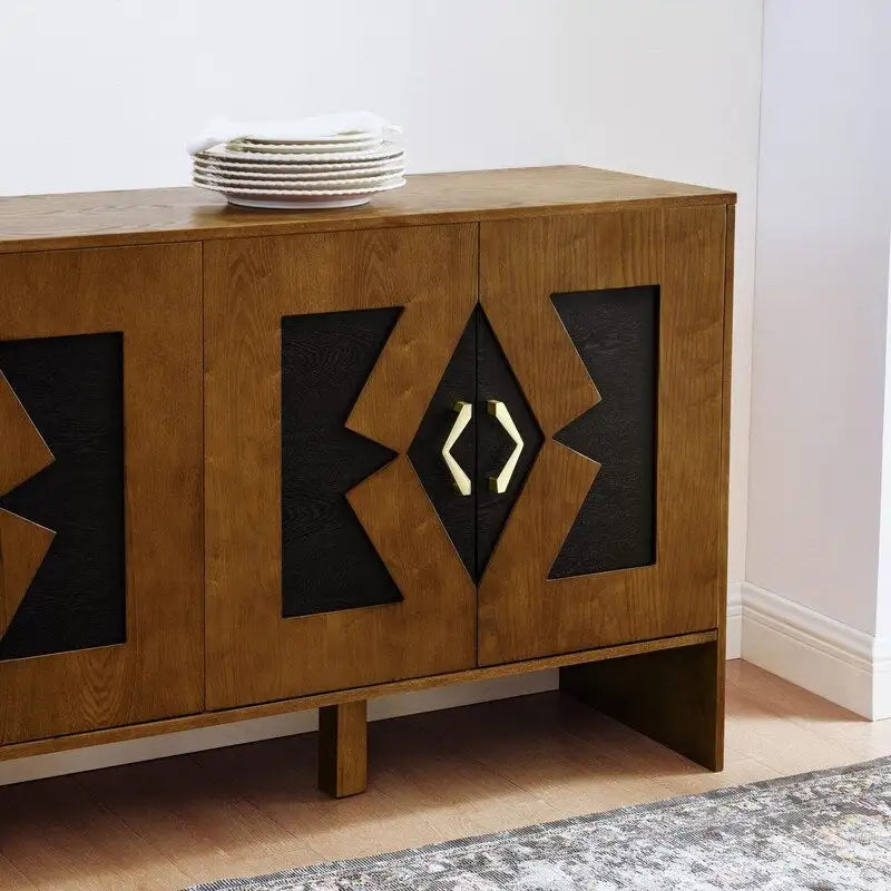 60 Mid Century Modern Sideboard Buffet Cabinet with Storage for Stylish Home Organization