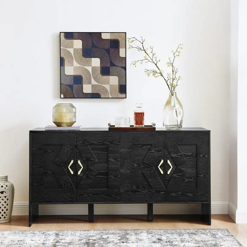 60 Mid Century Modern Sideboard Buffet Cabinet with Storage for Stylish Home Organization