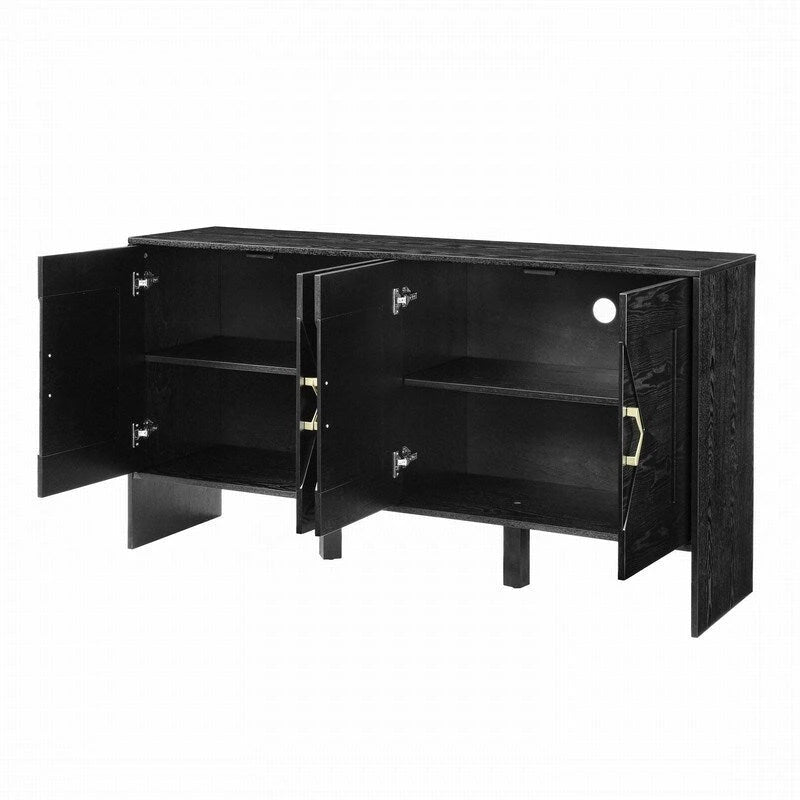 60 Mid Century Modern Sideboard Buffet Cabinet with Storage for Stylish Home Organization