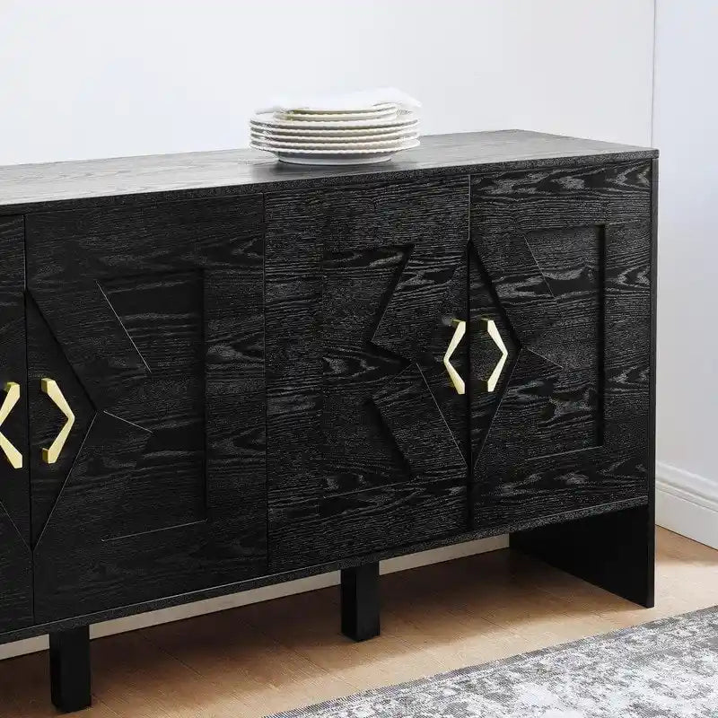 60 Mid Century Modern Sideboard Buffet Cabinet with Storage for Stylish Home Organization