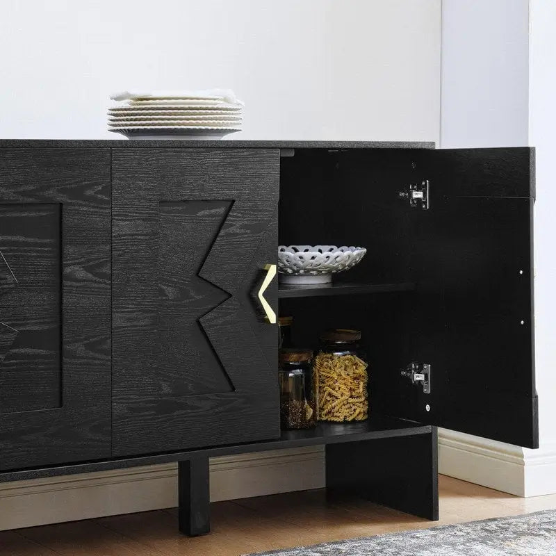 60 Mid Century Modern Sideboard Buffet Cabinet with Storage for Stylish Home Organization