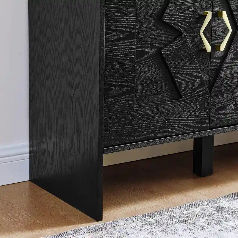 60 Mid Century Modern Sideboard Buffet Cabinet with Storage for Stylish Home Organization