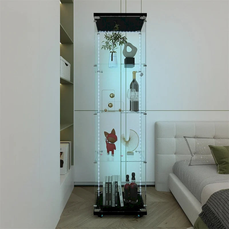 Tempered Glass Display Cabinet,Storage Cabinet,File Cabinet,with LED