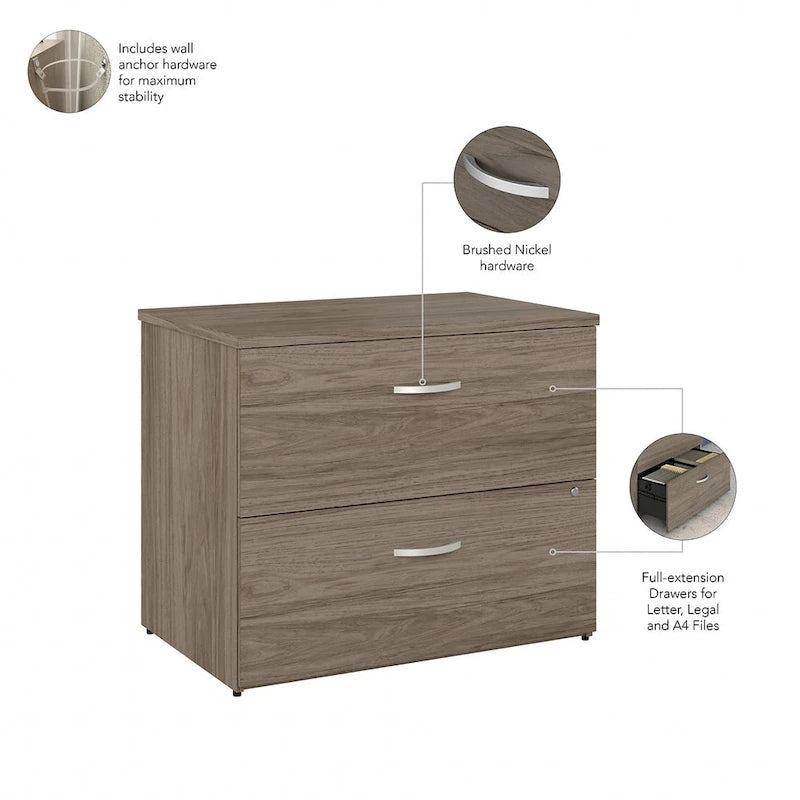Hybrid 2 Drawer Lateral File Cabinet