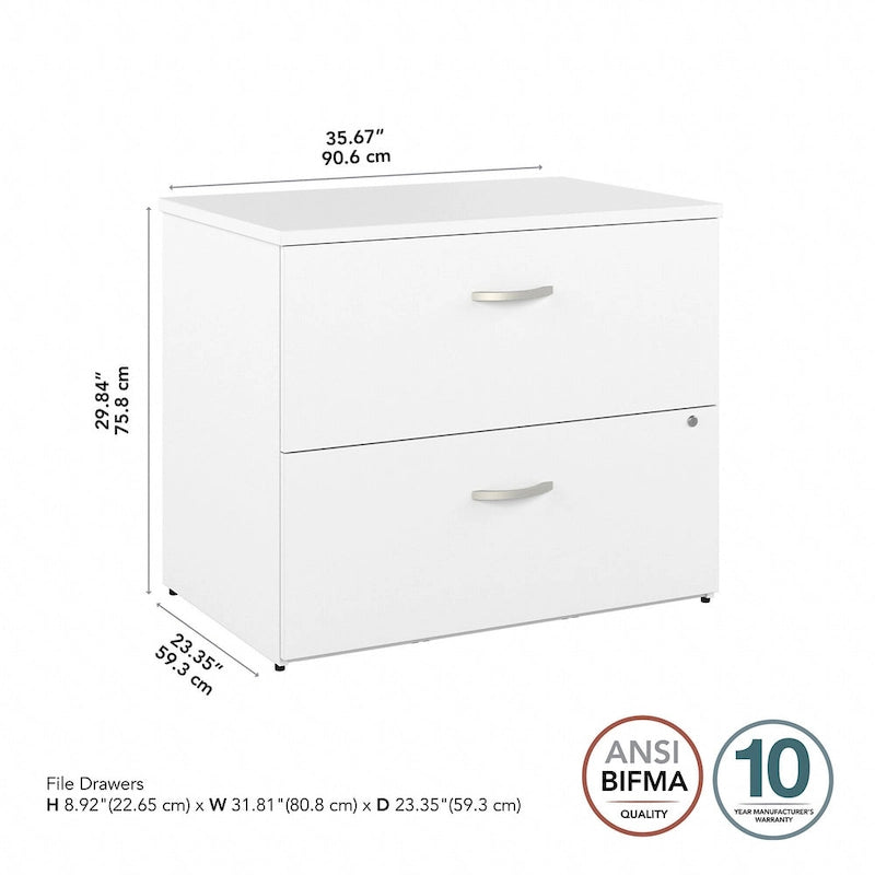 Hybrid 2 Drawer Lateral File Cabinet