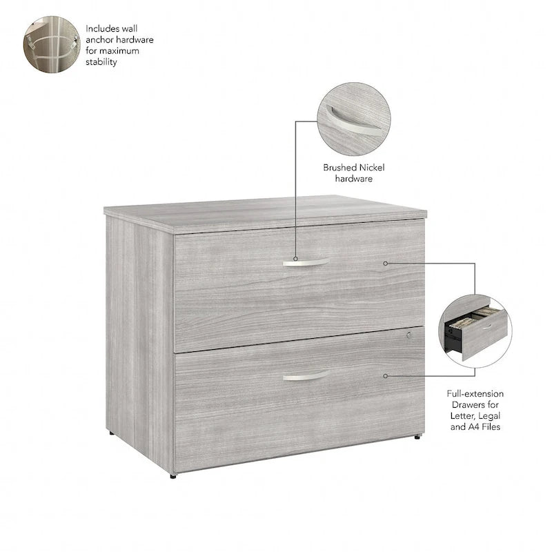 Hybrid 2 Drawer Lateral File Cabinet