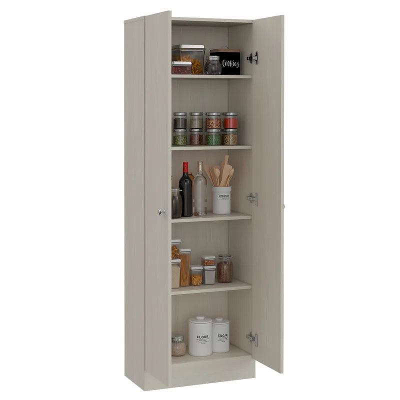 Double Door Storage Cabinet, Five Shelves