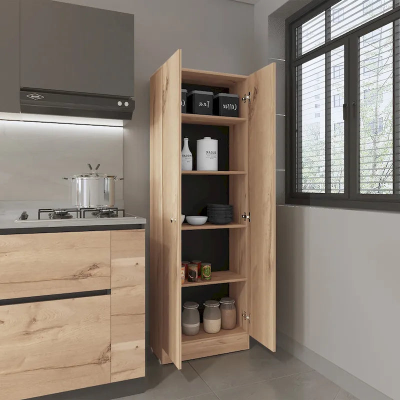 Double Door Storage Cabinet, Five Shelves