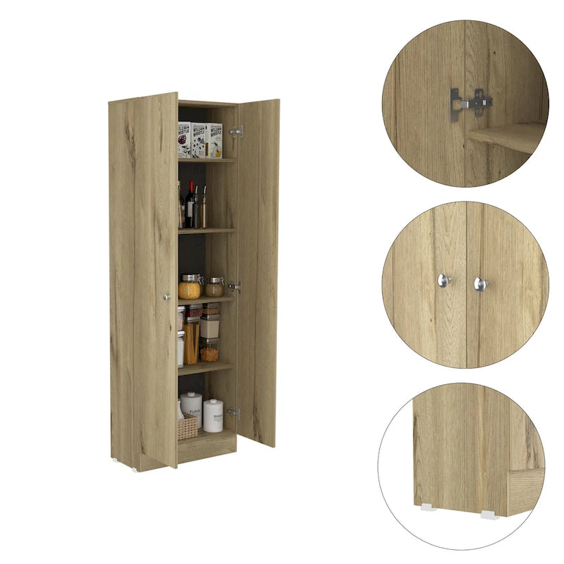 Double Door Storage Cabinet, Five Shelves