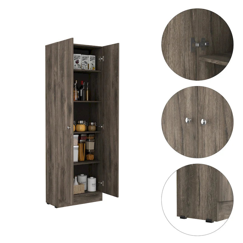 Double Door Storage Cabinet, Five Shelves