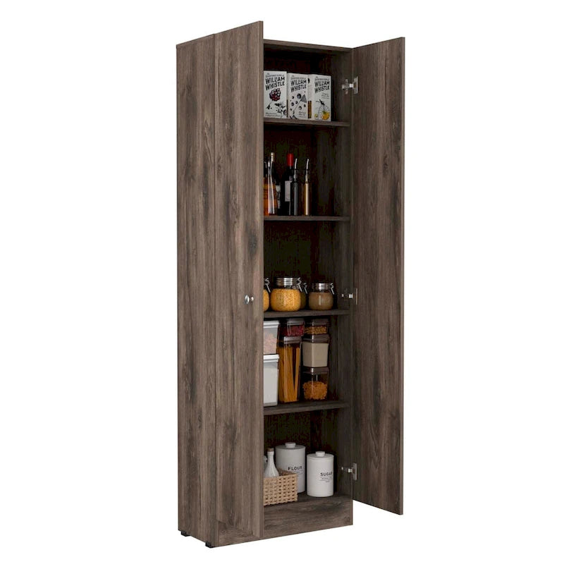 Double Door Storage Cabinet, Five Shelves