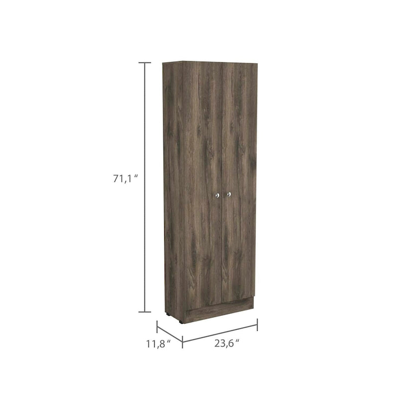 Double Door Storage Cabinet, Five Shelves