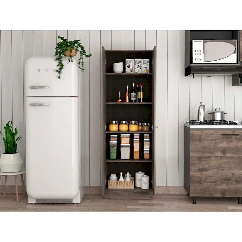 Double Door Storage Cabinet, Five Shelves