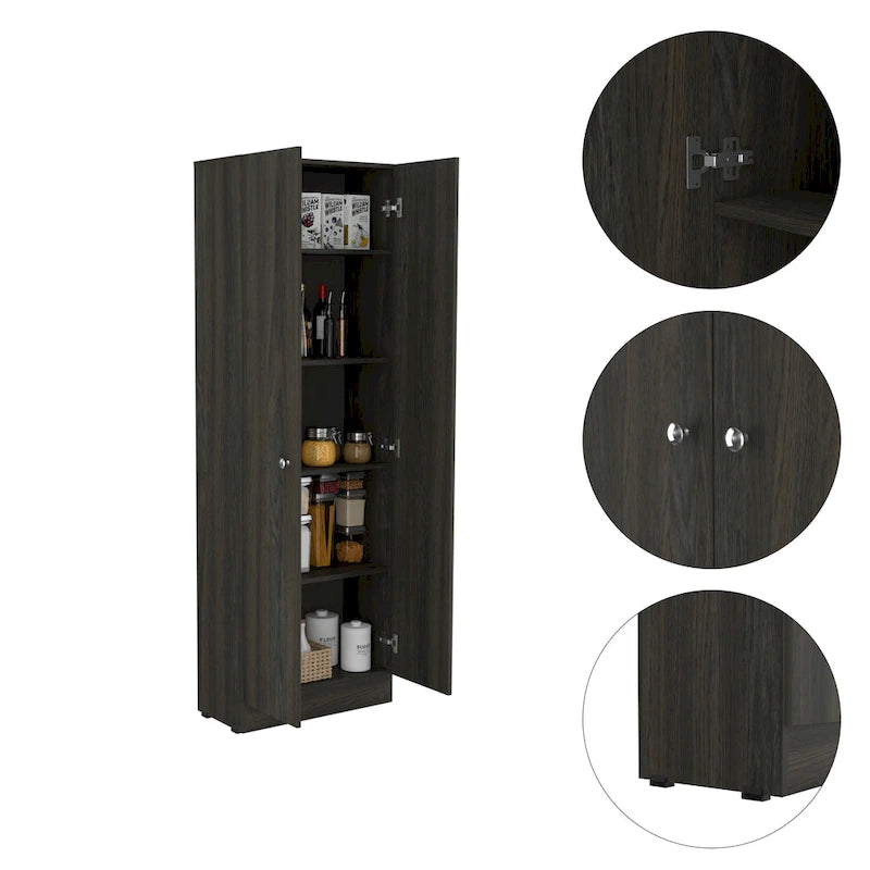 Double Door Storage Cabinet, Five Shelves
