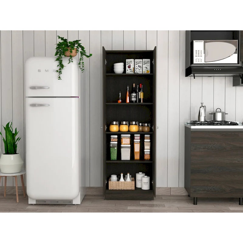 Double Door Storage Cabinet, Five Shelves