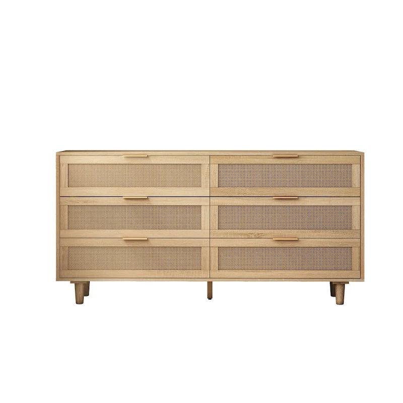 6-Drawers Rattan Storage Cabinet