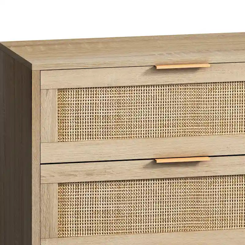 6-Drawers Rattan Storage Cabinet