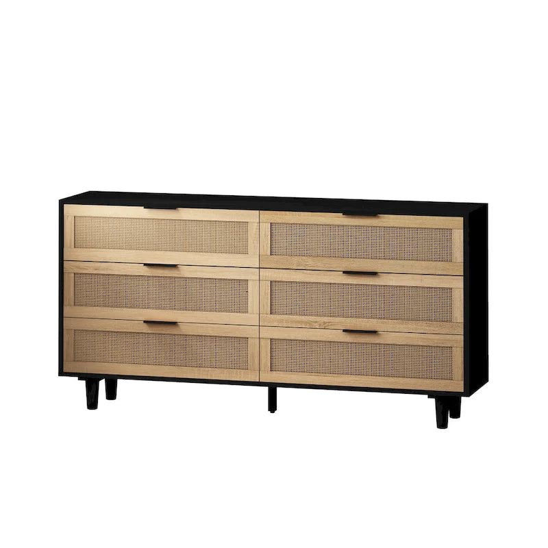 6-Drawers Rattan Storage Cabinet
