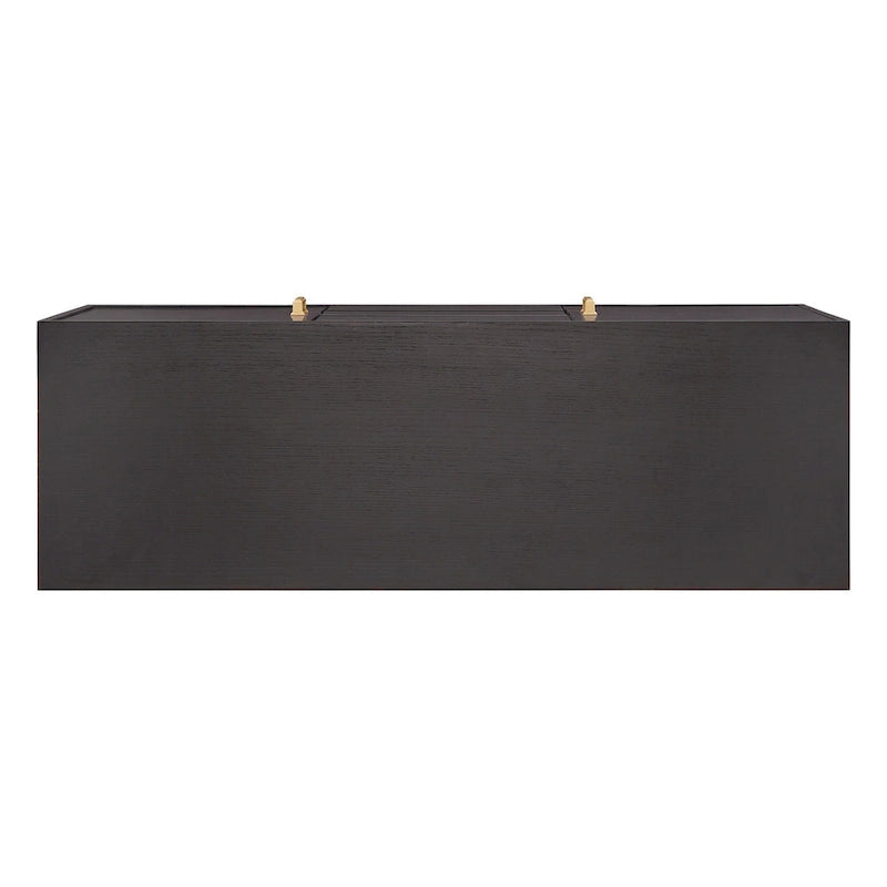 Black Finish Server with Gold Metal Base