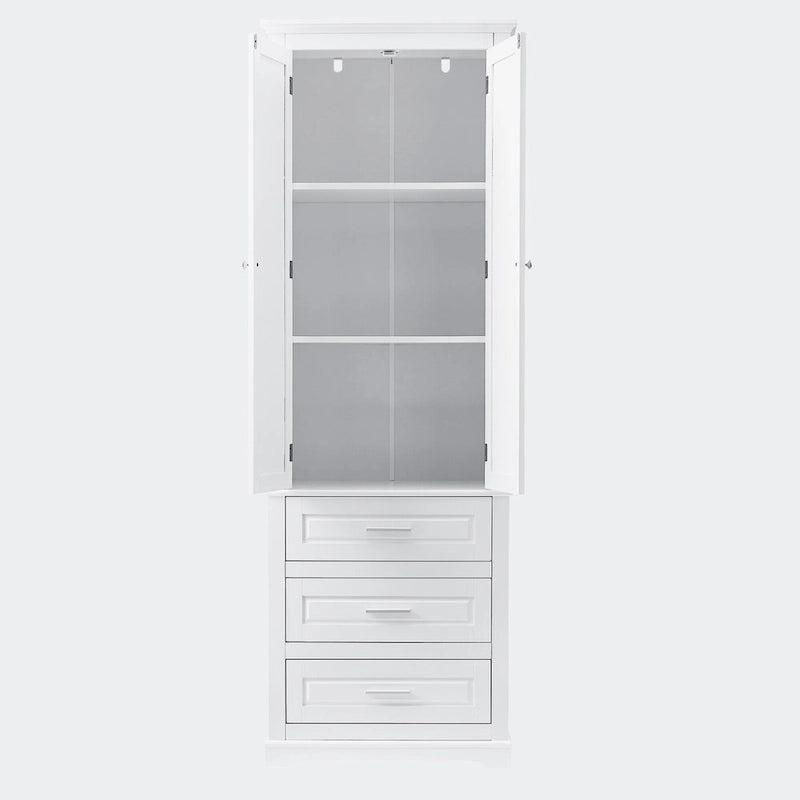 Tall Storage Cabinet with Three Drawers