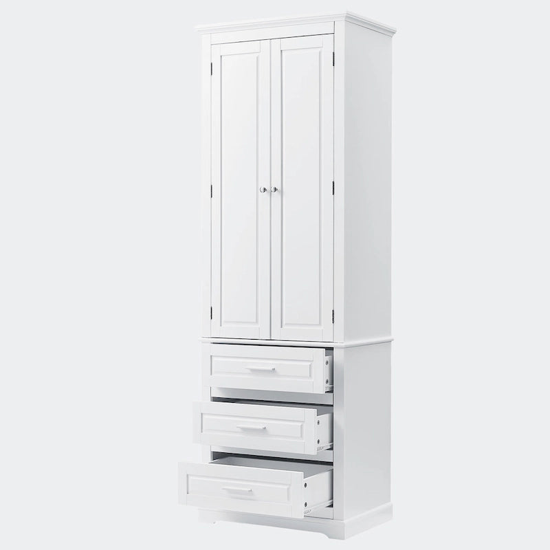 Tall Storage Cabinet with Three Drawers