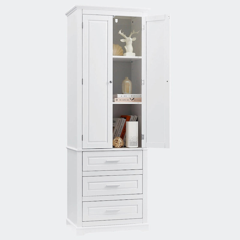Tall Storage Cabinet with Three Drawers