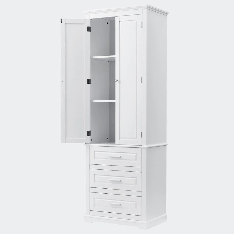 Tall Storage Cabinet with Three Drawers