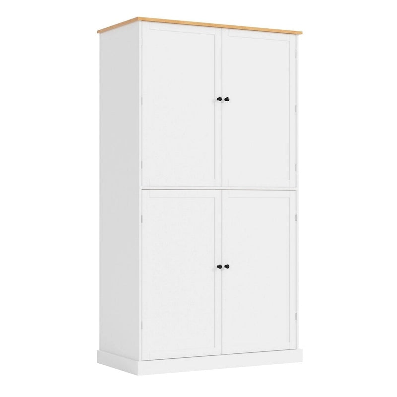 Freestanding Kitchen Pantry w/ Drawer, Adjustable Shelves,Door Shelves