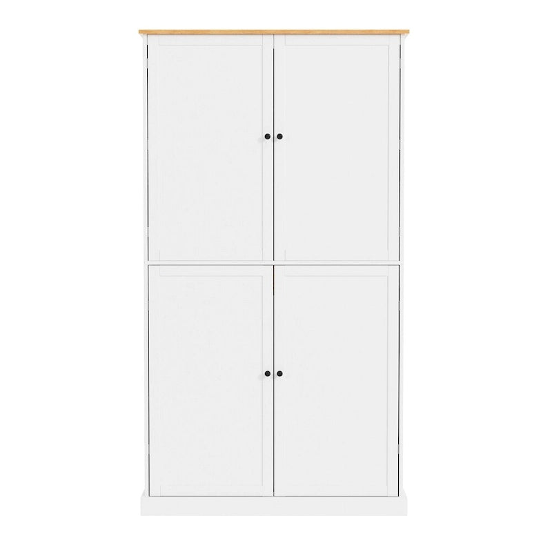 Freestanding Kitchen Pantry w/ Drawer, Adjustable Shelves,Door Shelves
