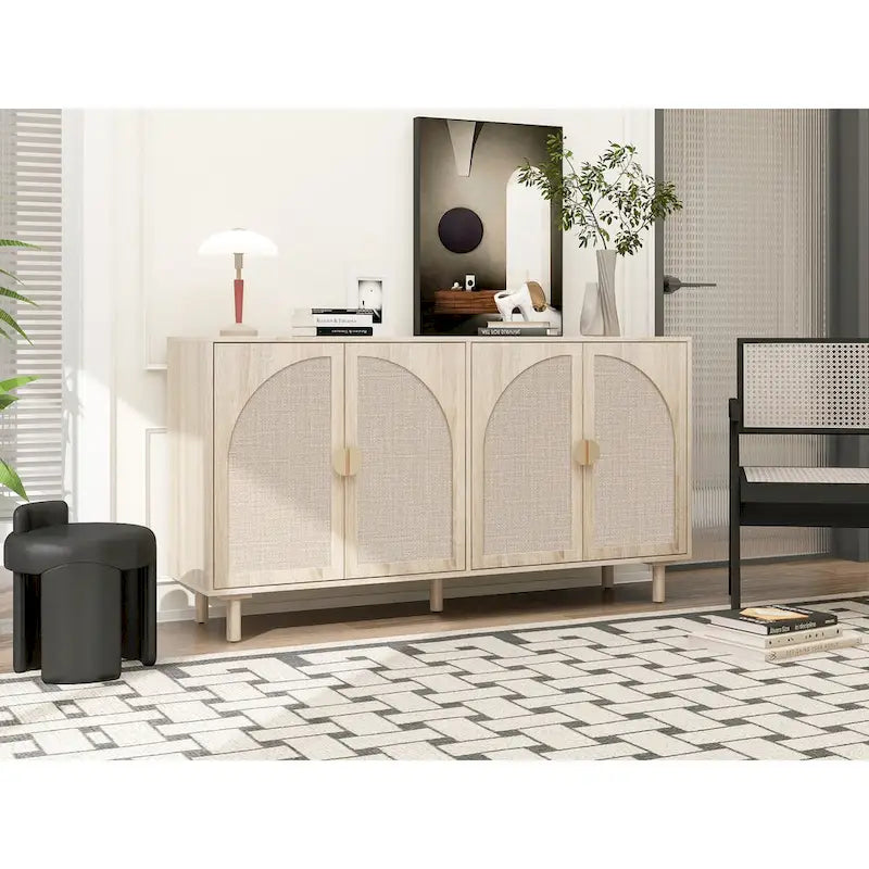4 Door Cabinet, Suitable for Bedroom, Living Room, Study