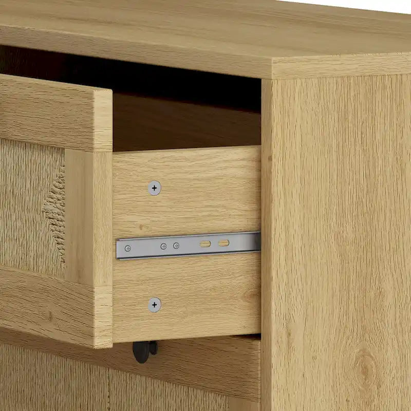 Modern Rattan Dresser, 30.31 3-Drawers Rattan Storage Cabinet, Dresser for Bedroom, Rope Woven Drawer, Chest of Rattan Drawers
