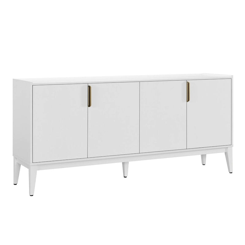 Wooden Storage Cabinet Sideboard with 4 Doors and Adjustable Shelves,for Hallway Entryway Living Room Bedroom