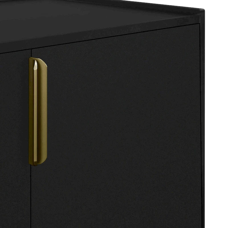 Wooden Storage Cabinet Sideboard with 4 Doors and Adjustable Shelves,for Hallway Entryway Living Room Bedroom