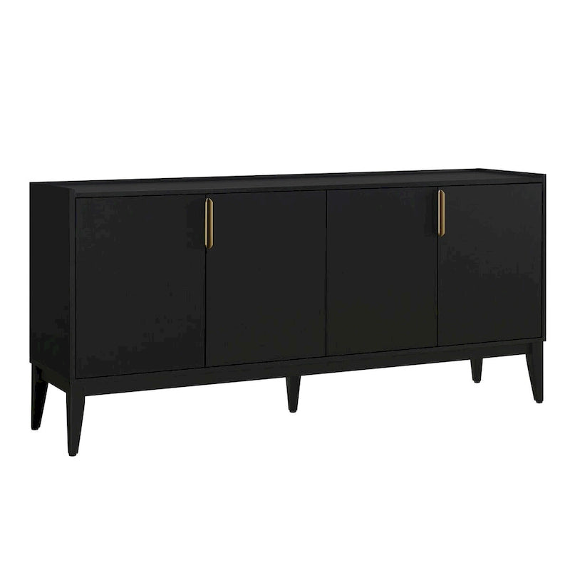 Wooden Storage Cabinet Sideboard with 4 Doors and Adjustable Shelves,for Hallway Entryway Living Room Bedroom
