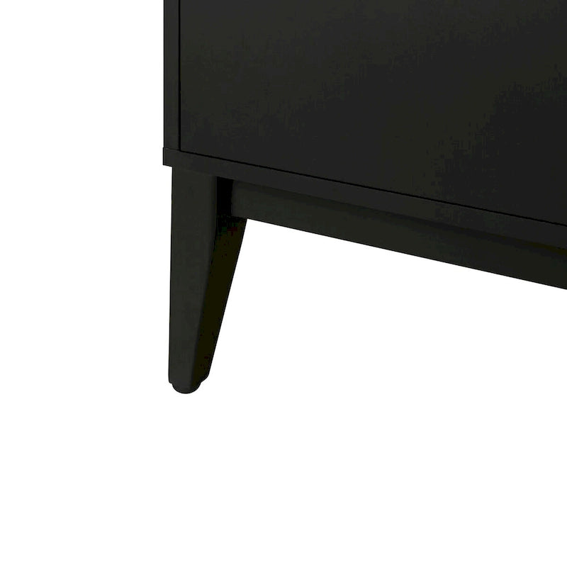 Wooden Storage Cabinet Sideboard with 4 Doors and Adjustable Shelves,for Hallway Entryway Living Room Bedroom