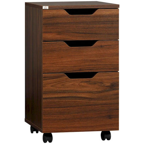 3 Drawer Office Storage Cabinet, Under Desk Cabinet with Wheels
