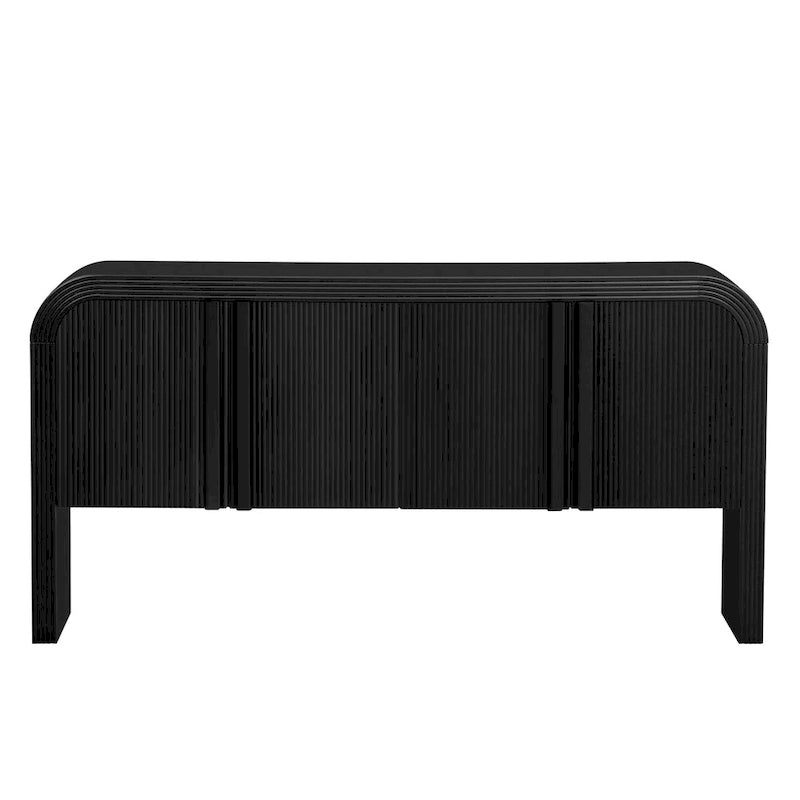 63 Striped Sideboard Buffet Cabinet with Adjustable Shelves
