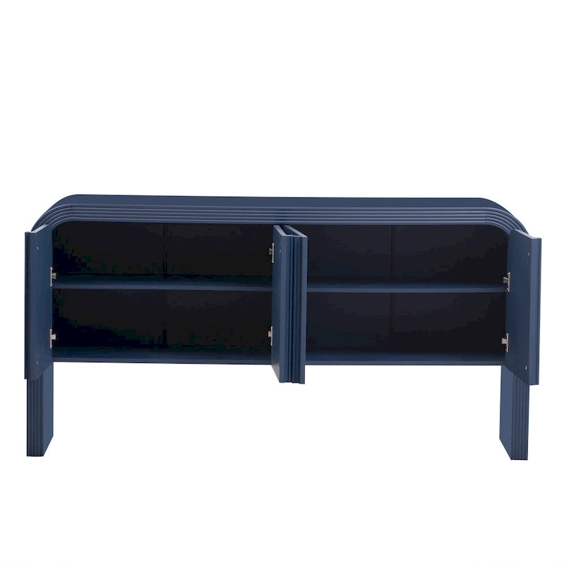 63 Striped Sideboard Buffet Cabinet with Adjustable Shelves