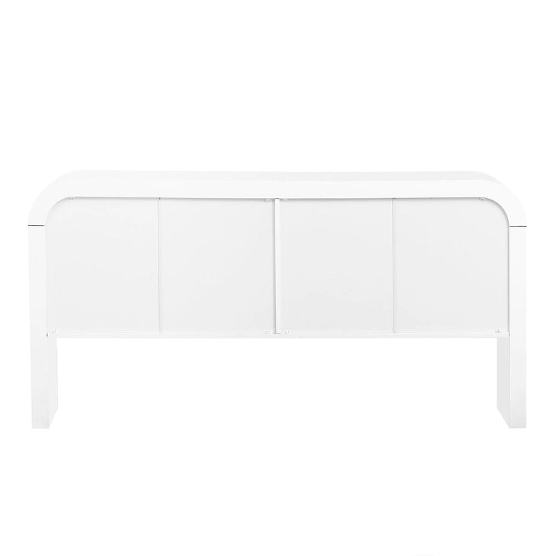 63 Striped Sideboard Buffet Cabinet with Adjustable Shelves