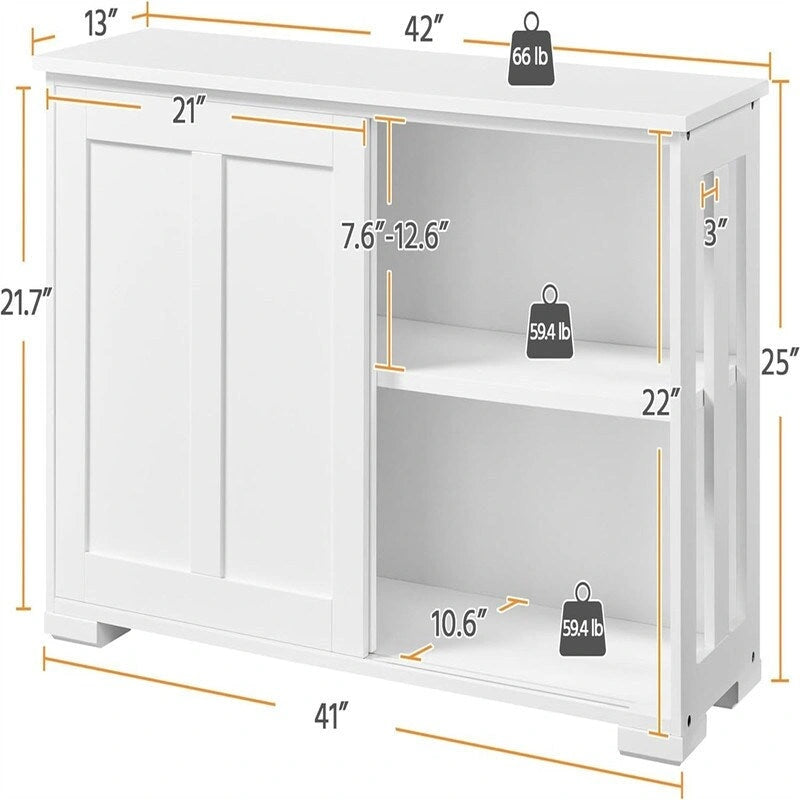 Storage Cabinet Kitchen Buffet Cabinet Sideboard - 13D x 42W x 24.8H