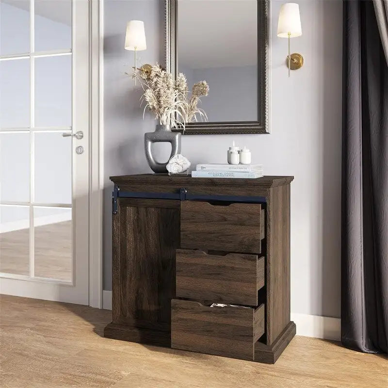 Sideboard Buffet Cabinet - 15.7D x 31.5W x 31.8H