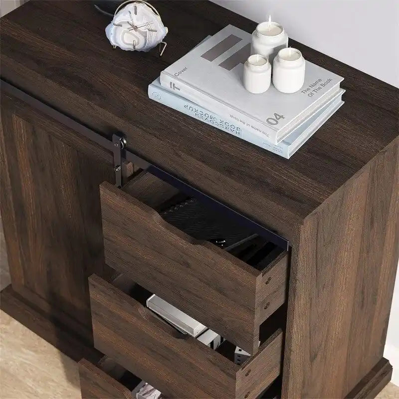 Sideboard Buffet Cabinet - 15.7D x 31.5W x 31.8H