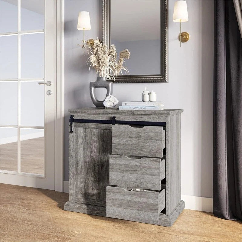 Sideboard Buffet Cabinet - 15.7D x 31.5W x 31.8H