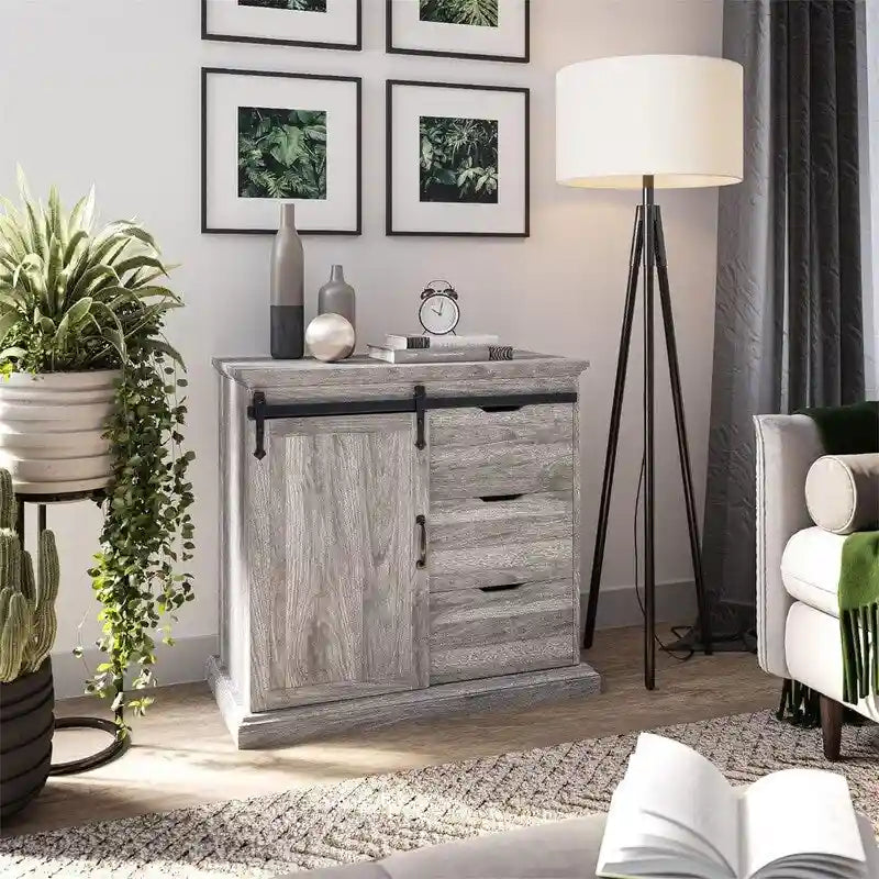 Sideboard Buffet Cabinet - 15.7D x 31.5W x 31.8H