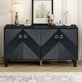 Light Luxury Cabinet Adorned with Geometric Patterns