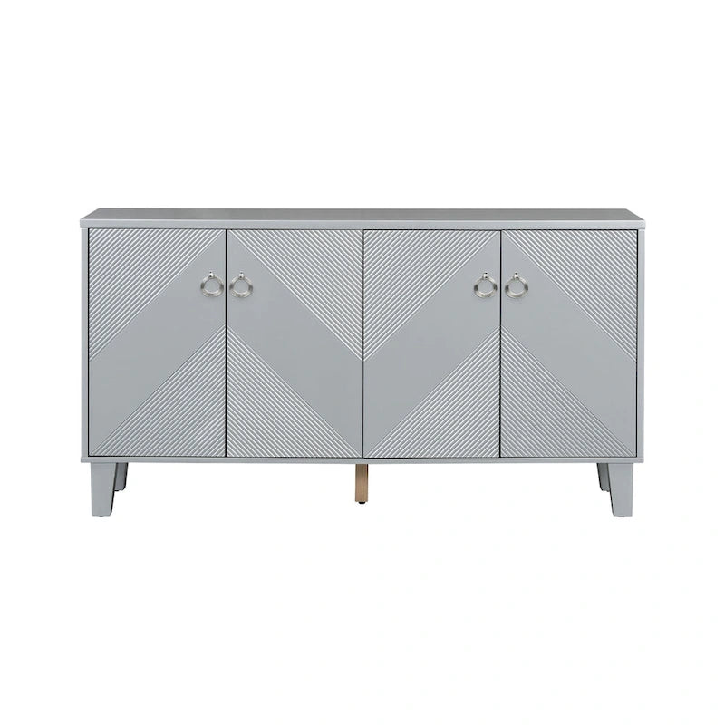 Light Luxury Cabinet Adorned with Geometric Patterns