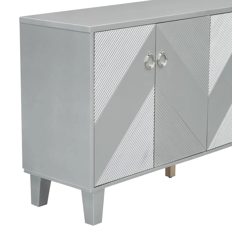 Light Luxury Cabinet Adorned with Geometric Patterns